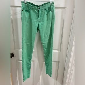 Scarlet Boulevard Mint Green skinny jeans size 29